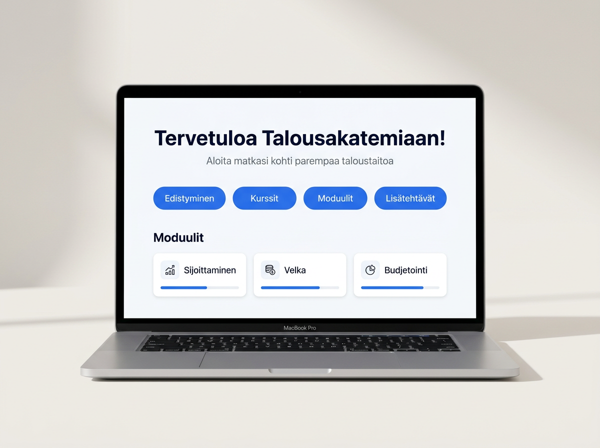 Talousakatemian sovelluksen esikatselu